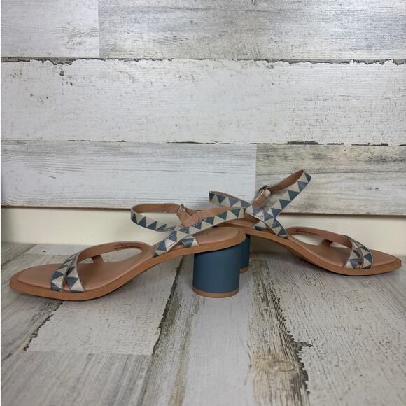 Lucky Brand Women’s 6 Pimae Bluestone Leather Slingback Heeled Sandals - Picture 6 of 9